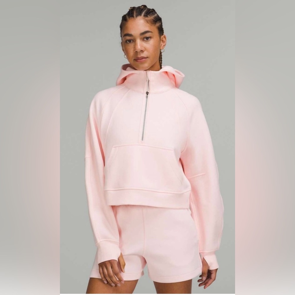 Lululemon strawberry milkshake Scuba half-zip size xs/s
